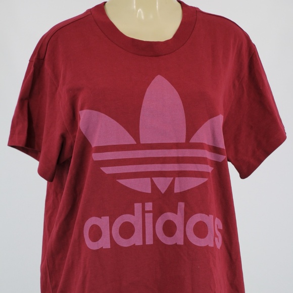 adidas t shirt womens burgundy